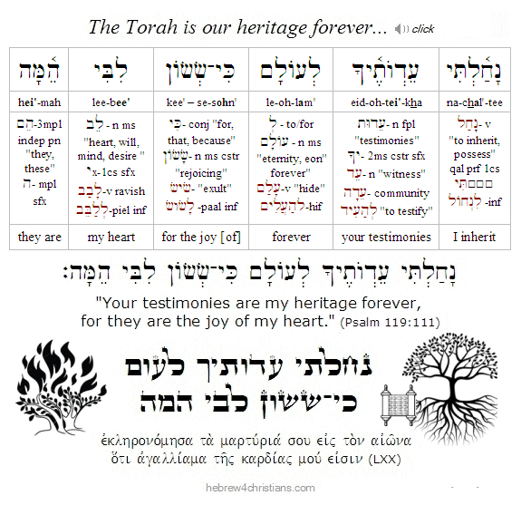 Psalm 119:111 Torah as our Heritage
