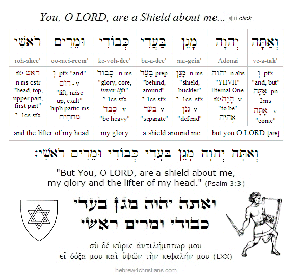 Psalm 3:3 Hebrew lesson