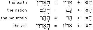 Vowel Changes before article