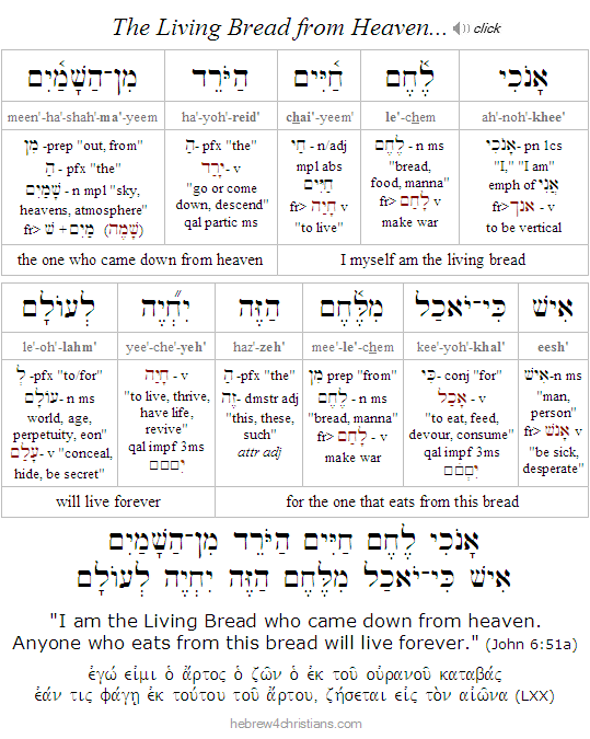 John 6:51 Hebrew lesson