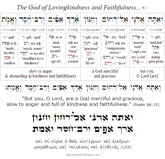 Psalm 86:15 Hebrew Lesson