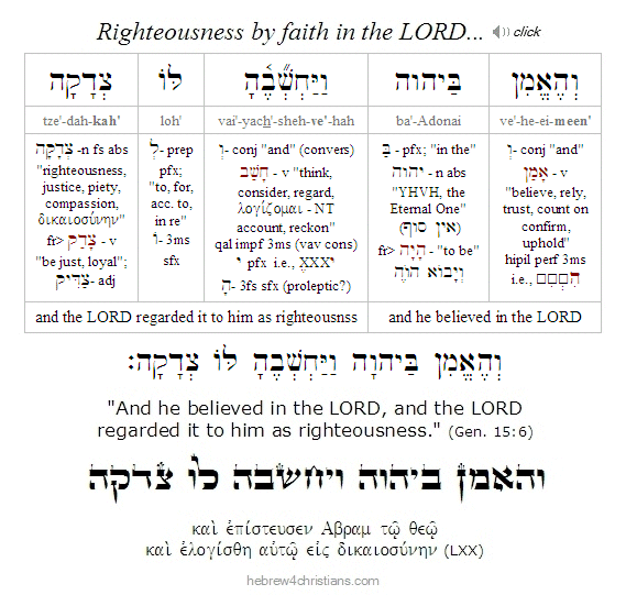 Genesis 15:6 Hebrew Lesson